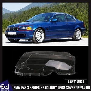 RBMWE463SERIESLEFTPASSENGERHEADLGHTHEADLAMPCLEARLENSCOVER99-01