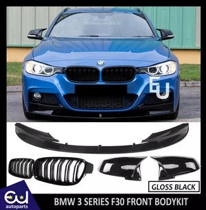 RBMWF30F313SERIESMSTYLEFRONTSPLITTERLIPMIRRORCOVERGRILLEBODYKIT