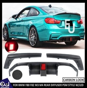 RBMWF80M3F82F83M4CARBONLOOKF1STYLEREARDIFFUSERW/LIGHT2013-2020