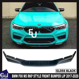 RBMWF90M5GLOSSBLACKRKPSTYLEFRONTBUMPERLIPSPOILERSPLITTER2017-20