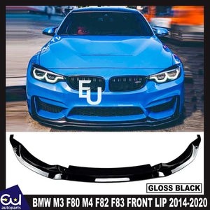 RBMWM3F80M4F82F83FRONTBUMPERSPLITTERSPOILERLIPGLOSSBLACK2014-20