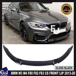 RBMWM3M4F80F82F83CSCLUBSPORTSTYLEFRONTLIPSPLITTERGLOSSBLACK
