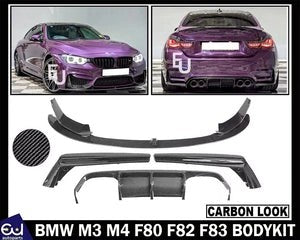 RBMWM3M4F80F82F83FRONTSPLITTERLIP&REARDIFFUSERBODYKITCARBONLOOK