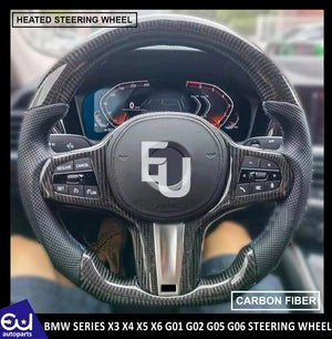 RBMWSERIESX3X4X5X6G01G02G05G06CARBONFIBERHEATEDSTEERINGWHEEL