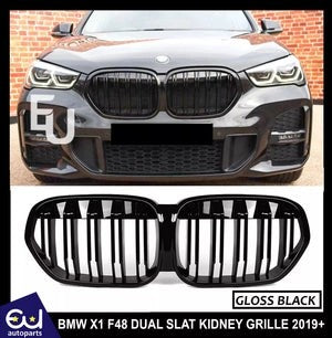 RBMWX1F48FACELIFTDOUBLESLATFRONTKIDNEYGRILLEGRILLGLOSSBLACK2020+