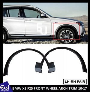 RBMWX3F2510-17FRONTWHEELARCHTRIMEXTENSIONBLACKLEFTRIGHTSIDEPAIR