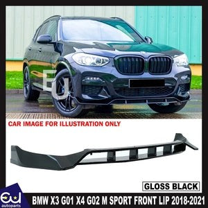 RBMWX3G01X4G02MSPORTFRONTBUMPERSPLITTERLIPGLOSSBLACK2018-2021