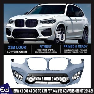 RBMWX3G01X4G02X3MF97X4MF98CONVERSIONFRONTBUMPERBODYKIT2018-2021