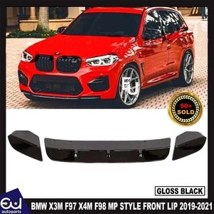 RBMWX3MF97X4MF98MPSTYLEFRONTBUMPERSPLITTERLIPGLOSSBLACK2019-2021