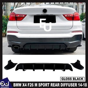 RBMWX4F26MSPORTREARBUMPERDIFFUSERLIPKITCOVERGLOSSBLACK2014-2018