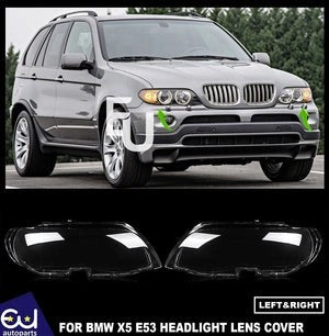 RBMWX5E53LCI2004-2006PAIRSIDEHEADLIGHTLENSCOVERHEADLAMPSHELL