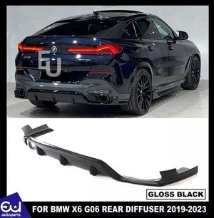 RBMWX6G062019-2023GLOSSBLACKREARBUMPERDIFFUSERLIPSPLITTERSBODYKIT