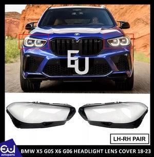 RBMWX6G06X5G05HEADLIGHTLENSHEADLAMPCOVERREPLACEMENTLH+RH2018-2023