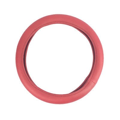 RedUniversalGripSteeringWheelCoverGloveHqLeather