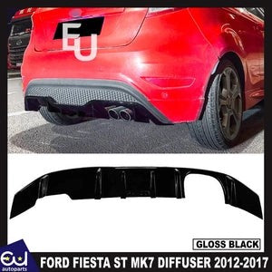 RFORDFIESTASTMK7REARDIFFUSERLIPVALANCEBUMPERGLOSSBLACK2012-2017