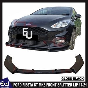 RFORDFIESTASTMK8FRONTSPLITTERSPOILERLIPGLOSSBLACK2017-2021