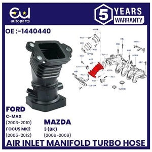 RFORDFOCUSC-MAXMK2MAZDA3AIRINLETMANIFOLDTURBOHOSEPIPE3M5Q9351EB