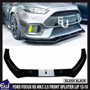 RFORDFOCUSRSMK33.5FRONTSPLITTERSPOILERLIPWINGGLOSSBLACK2012-2018