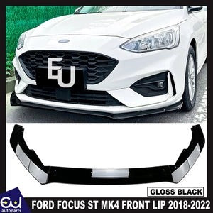 RFORDFOCUSSTMK4FRONTSPLITTERSPOILERLIPGLOSSBLACKBODYKIT2018-2022