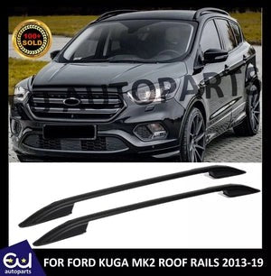 RFORDKUGAMK2ROOFRAILSRACKCROSSBARSALUMINUMBLACKOEMFIT2013-2019