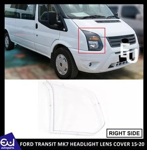 RFORDTRANSITMK7FACELIFTRIGHTDRIVERCLEARHEADLIGHTLENSLAMPCOVER13-21