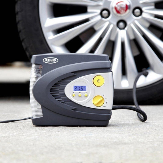RingRAC63012VDigitalAirCompressorWheelTyreInflatorPumpPsi&Bar+Case