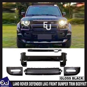 RLANDROVERDEFENDER1102020-23L663FRONTBUMPERPANELSMOULDINGTRIMKIT