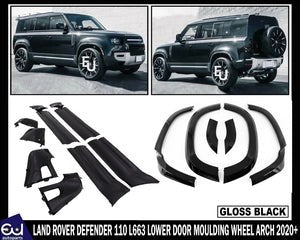 RLANDROVERDEFENDER110L663LOWERDOORMOULDINGTRIMWHEELARCHBODYKIT20+
