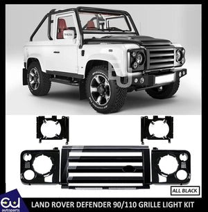 RLANDROVERDEFENDERFRONTSVXSTYLEGRILLE&HEADLAMPSURROUNDLIGHTS