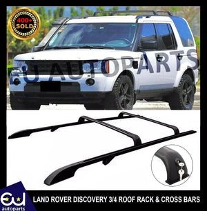 RLANDROVERDISCOVERY3&4FULLBLACKRACKROOFRAILSCROSSBARSANTITHEFT