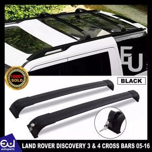 RLANDROVERDISCOVERY3&4L319CROSSBARSROOFRAILSRACKANTITHEFTLOCK