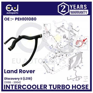 RLANDROVERDISCOVERYIITD598-2004TOPRADIATORCOOLANTHOSEPIPEPEH101080