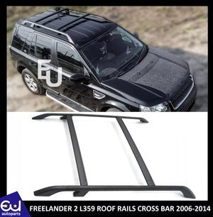 RLANDROVERFREELANDER2L359ROOFRAILSCROSSBARRACKBLACK4PCS2006-2014
