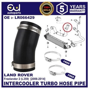 RLANDROVERFREELANDERII2.2TD4TURBOINTERCOOLERHOSEPIPELR00258906-14