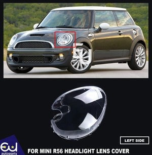 RLEFTFRONTHEADLIGHTLENSCOVERLAMPSHADEFORBMWMINICOOPERR56HATCHBACK