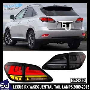 RLEXUSRX350F450HW/SEQUENTIALLH+RHPAIRSMOKEDLEDREARTAILLIGHTLAMP