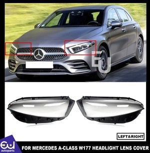 RMERCEDES-BENZACLASSW177HEADLIGHTLENSCOVERLEFTRIGHTSIDE+MANUAL