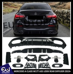 RMERCEDESACLASSV177SALOONAMGA35LOOKREARDIFFUSERTAILPIPES2019+