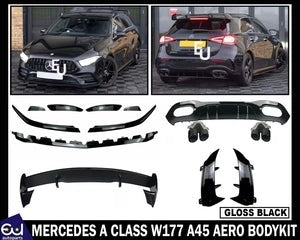 RMERCEDESACLASSW17745PACAKGEAEROBODYKITBODYKITSPOILERREARDIFFUSER