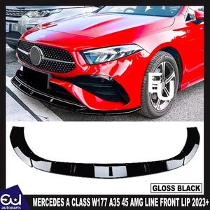 RMERCEDESACLASSW177A35A45AMGLINEFRONTSPLITTERLIPLCIFACELIFT2023+