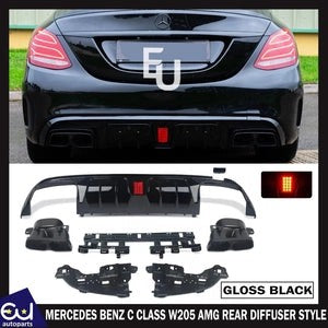 RMERCEDESBENZCCLASSW205AMGC63REARBUMPERDIFFUSERAMGF1LIGTHSTYLE