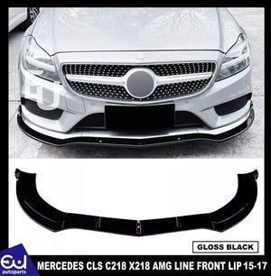 RMERCEDESBENZCLSC218X218AMGLINEFRONTSPLITTERLIPBUMPERGLOSS14-17