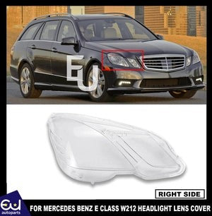 RMERCEDESBENZECLASSW2122009-2013HEADLIGHTLAMPGLASSLENSCOVERRIGHT