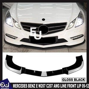 RMERCEDESBENZEW207C207AMGLINEFRONTSPLITTERLIPGLOSSBLACK2009-2013