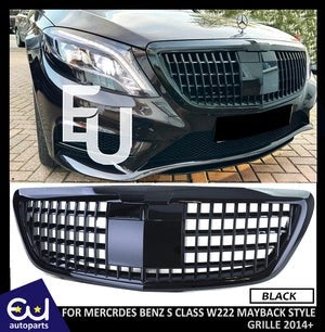 RMERCEDESBENZSCLASSW222S35014+MAYBACHSTYLEFRONTGRILLGRILLEBLACK