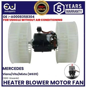 RMERCEDESBENZVIANOVITOMIXTOW639HEATERBLOWERMOTORFANWITHOUTAIRCON