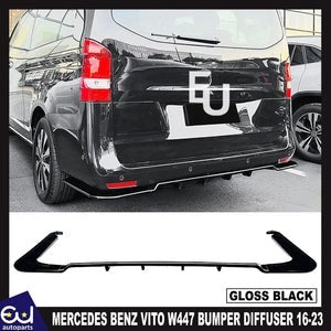 RMERCEDESBENZVITOW447REARBUMPERDIFFUSERVALANCELIPGLOASSBLACK16-23