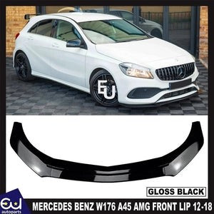 RMERCEDESBENZW176A45AMGFRONTBUMPERSPLITTERSPOILERLIPGLOSSBLK12-18