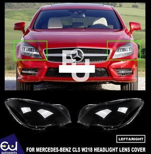 RMERCEDESBENZW218CLS10-14HEADLAMPHEADLIGHTLENSCOVERCLEARLEFT+RIGHT