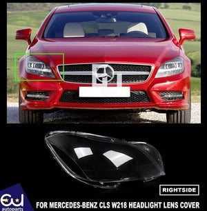 RMERCEDESBENZW218CLS10-14HEADLAMPHEADLIGHTLENSCOVERCLEARRIGHTSIDE